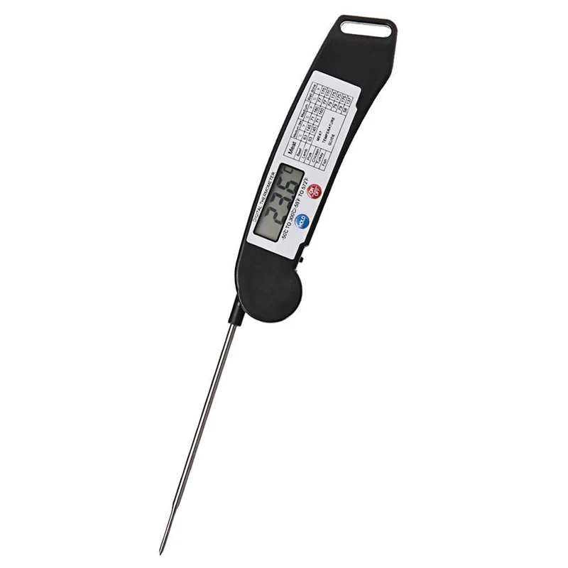 Foldable Food Thermometer Programmed Digital Kitchen Food Cooking BBQ Meat Fork Barbecue Probe Type Temperature Gauge