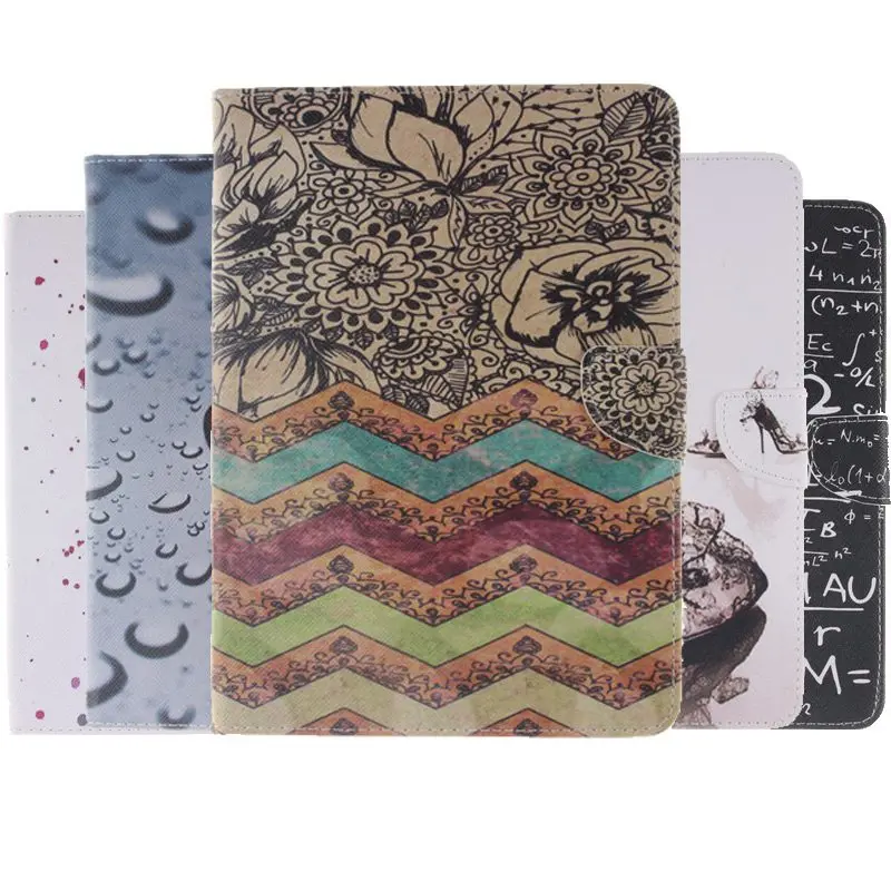 

New Fashion Pattern Printing PU Leather Case for Samsung Galaxy Tab 4 10.1 T530 T531 T535 with card slots tablet case+film+pen