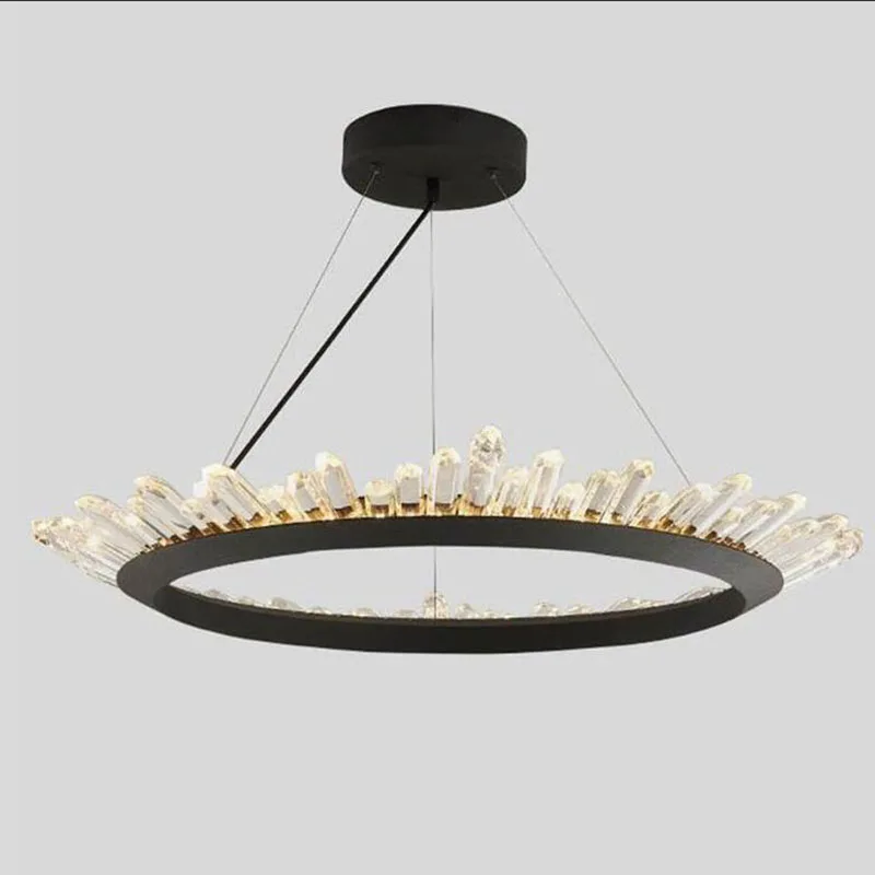 

Modern Crystal LED Black pendant light Bedroom Dining Room Lamp Lighting Fixture AC 110 V-240 V