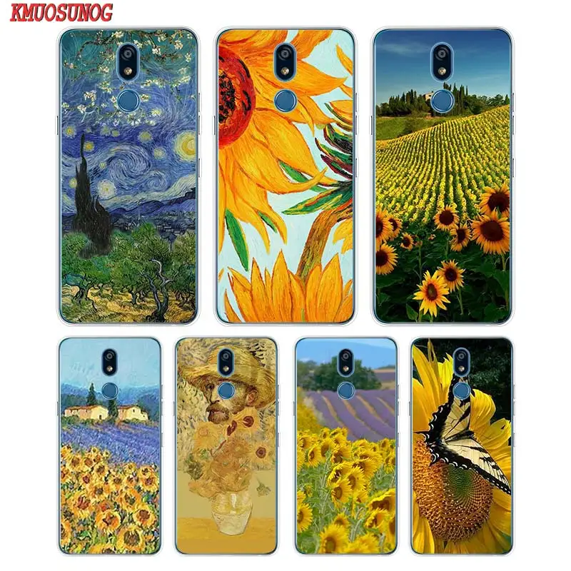 

Silicone Soft Phone Case Van Gogh sunflower for LG K50 K40 Q8 Q7 Q6 V50 V40 V35 V30 V20 G8 G7 G6 G5 ThinQ Mini Cover