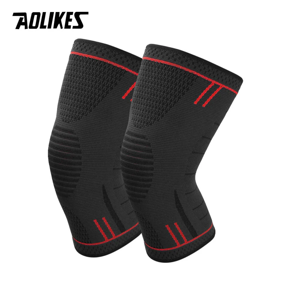 

AOLIKES 1 Pair Non Slip Silicone Sports Knee Pads Support for Running Cycling,Basketball,Arthritis&Injury Recovery Kneepad