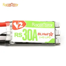 4 шт. оригинальный racerstar RS30A V2 30A blheli_s ESC OPTO 2-4 S Поддержка Oneshot42 Multishot 16,5 Dshot600 для RC двигателя Quadcopter