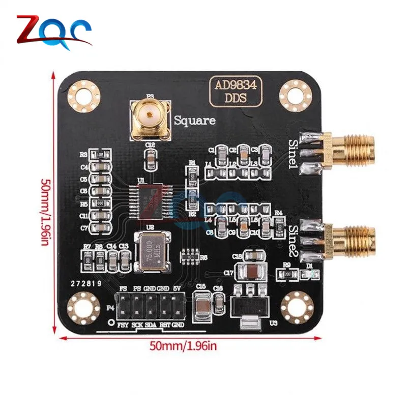 AD9834 DDS модуль генератора сигналов синусоидальный/треугольный модуль генератора сигналов