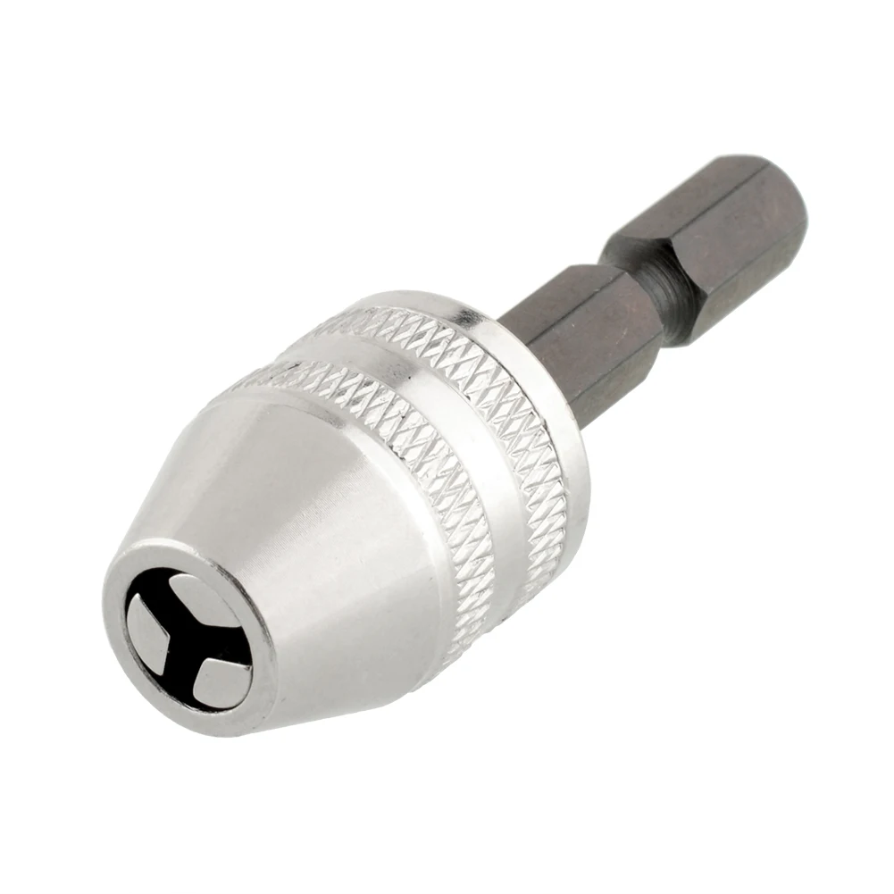 

New Keyless Drill Bit Chuck 6mm 1/4" Quick Change Adapter Converter Hex Brick Rotary Universal Drill