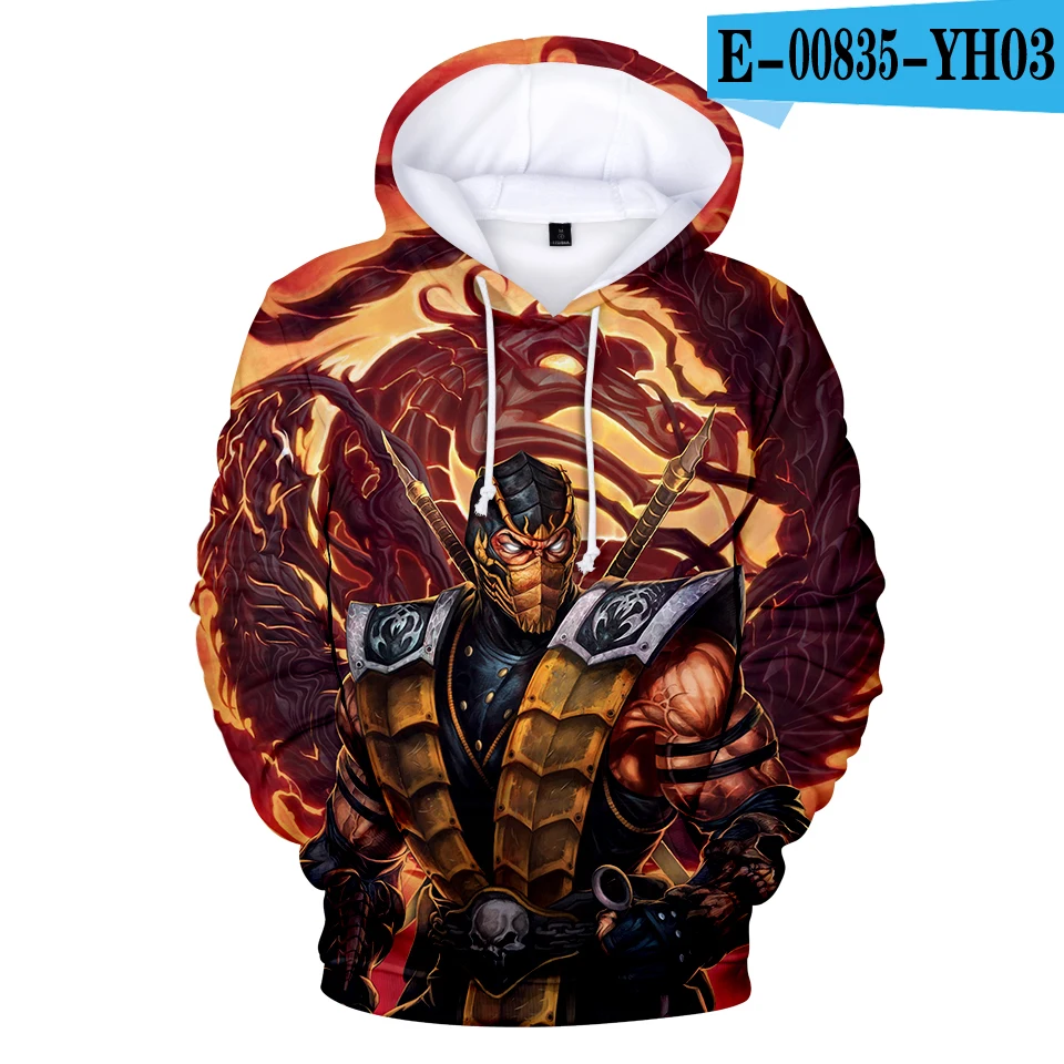 Mortal Kombat 11 толстовки Kawaii 3D принт толстовка одежда горячая Распродажа повседневные новые толстовки размера плюс модный дизайн - Цвет: 3D
