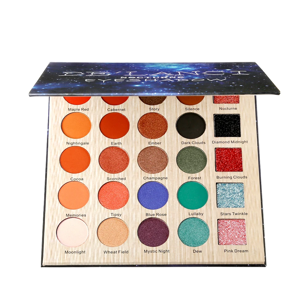 DE'LANCI Nocturne Eyeshadow Pallete Professional 25 Colors Make up Palette Matte Shimmer Glitter Pigmented Eye Shadow Powder DE'LANCI Nocturne Eyeshadow Pallete Professional 25 Colors Make up Palette Matte Shimmer Glitter Pigmented Eye Shadow Powder