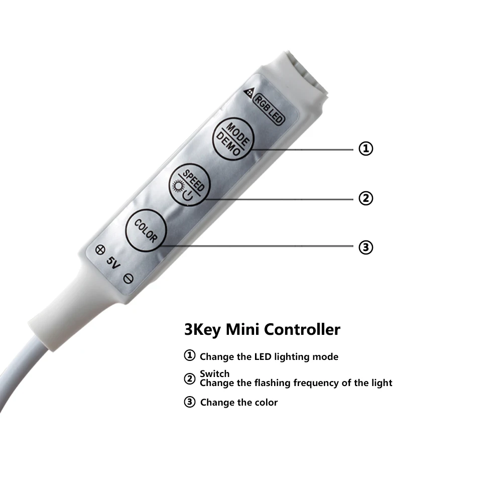 5V USB светодиодный RGB RF пульт дистанционного управления 17Key/мини 3Key набор черный/белый кабель для USB led полосы