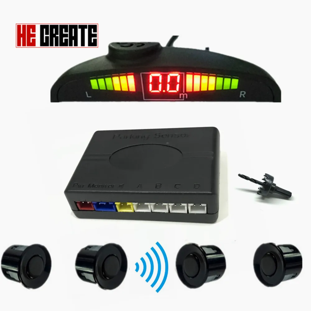 HE CREATE Parking Sensor LCD Display Car Backup Reverse Reversing Radar Mirror LED Backlight Parktronic Display Parking For Car HE CREATE Parking Sensor LCD Display Car Backup Reverse Reversing Radar Mirror LED Backlight Parktronic Display Parking For Car
