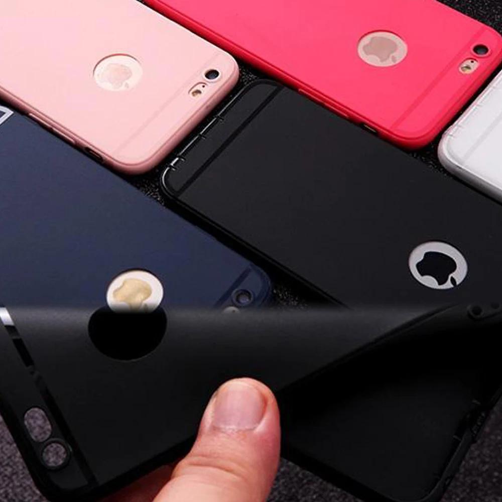 

100PCS Ultra-thin Soft TPU Matte Case For iphone X 8 7 6S Plus and X XS XR MAX Quality Slim Soft Silicone Cover Dust-proof Plug