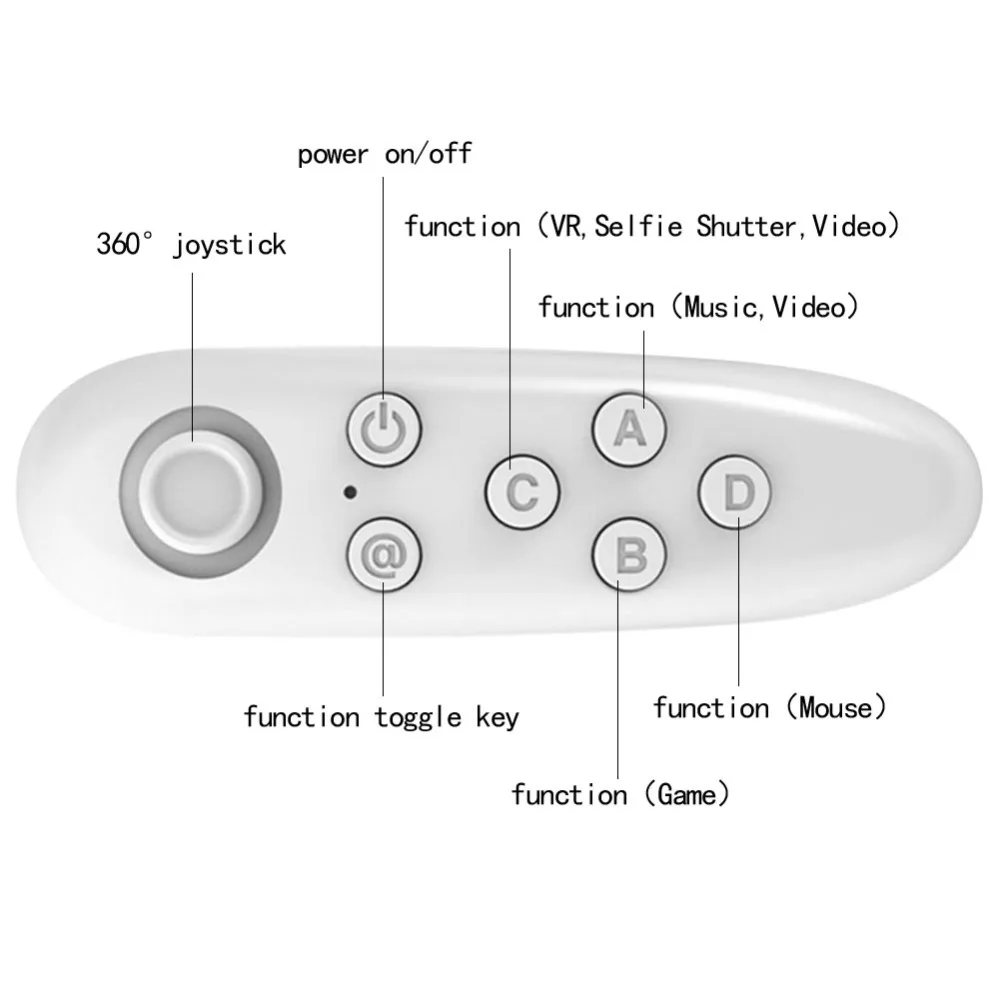 TORTOYO Многофункциональный Bluetooth беспроводной VR очки пульт дистанционного управления Bluetooth геймпад игровая Ручка Джойстик для Android IOS