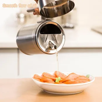 

500/1200ml High Quality Stainless Steel Olive Oil Vinegar Can Bottle Pot Oil Dispenser Kitchen Cook Tool