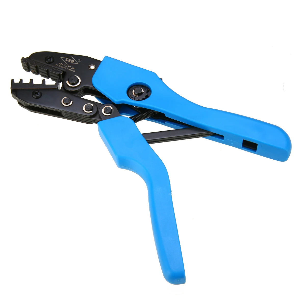 Blue Handle Crimping Pliers 10-35mm2 Ratchet Ferrule Bootlace Crimper Crimping Hand Tool Multifunctional Plier Tool