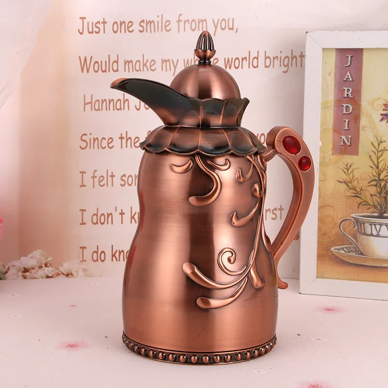 

1000ML European Style Bronze Teapot Metal Tea Kettle Durable Water Pot Delicate Handmade Coffee Tea Kettles