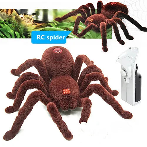 Halloween Remote Control 2CH Infrared Realistic RC Spider Toy Decoration Party Stage Props Prank Gift electronic