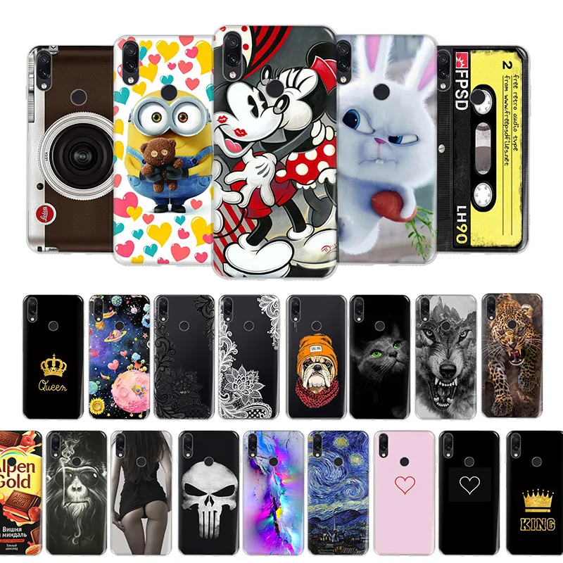 

Soft TPU Silicone Cat Case For Xiaomi Redmi Note 5 7 Pro Back Cover Coque Phone Cases Bumper