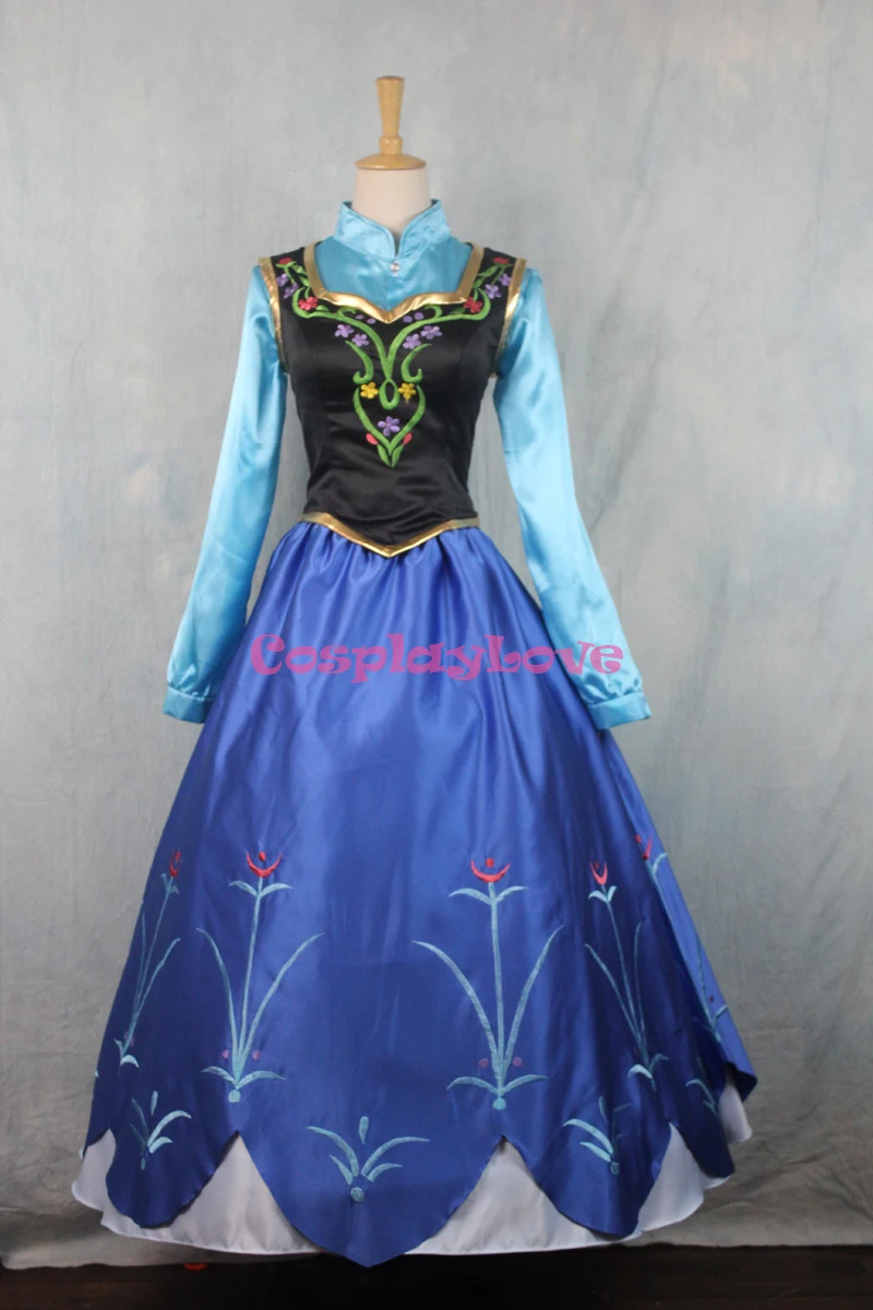 CosplayLove Princess Anna Elsa Princess Dress Princess Anna Costume Adult Snow Grow Princess Anna Cosplay Costume For Halloween  (6)