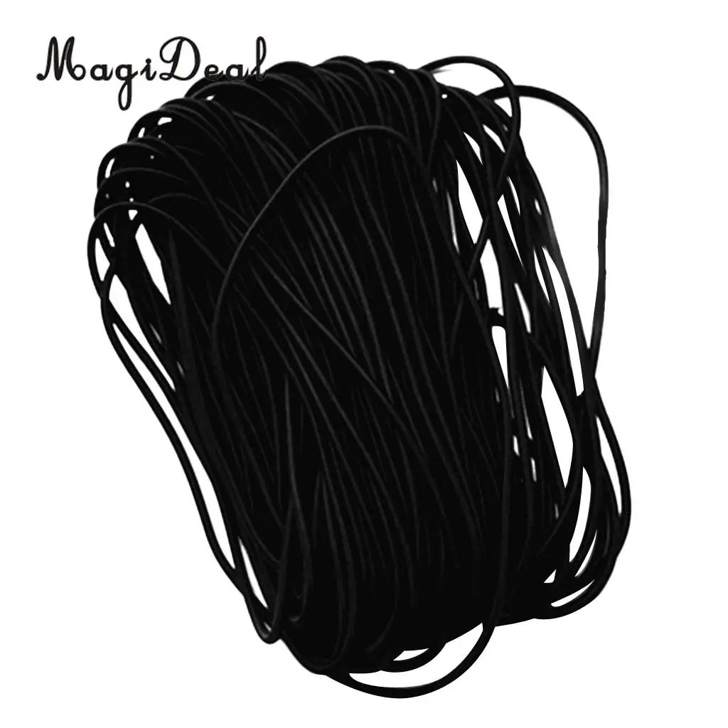 MagiDeal 8mm 1/3/5/10m Black Durable Strong Elastic Bungee Rope UV Sun Protection Shock Cord Tie Down Boats Trailers Roof Rack