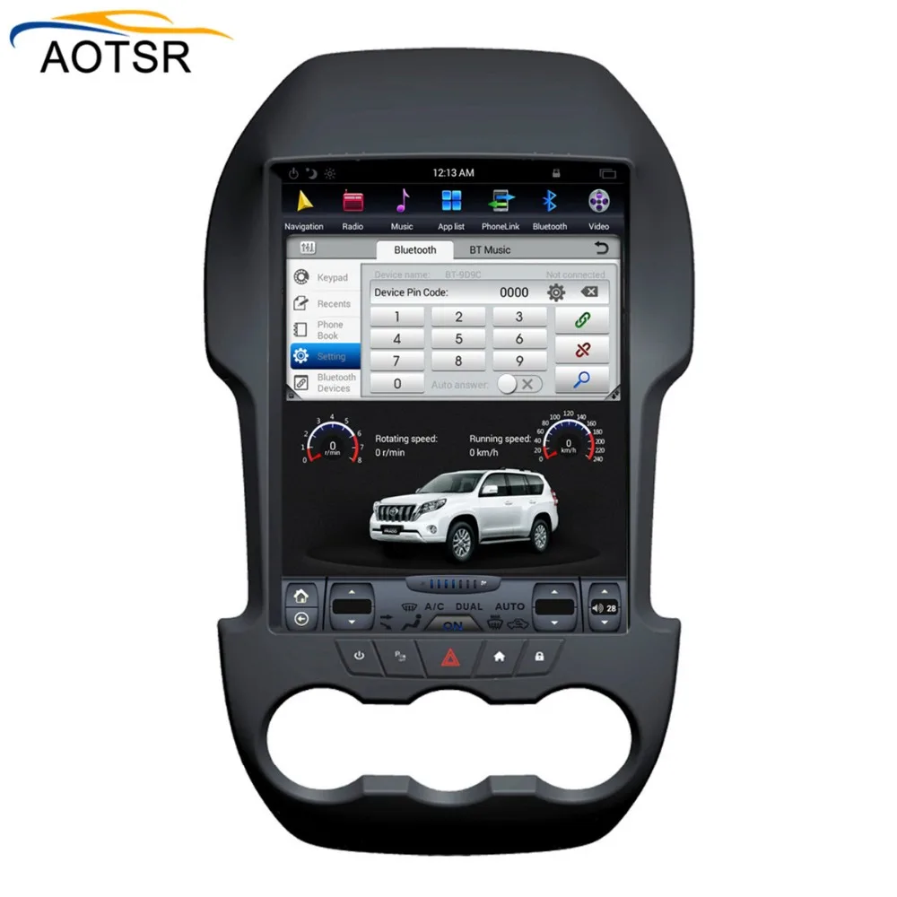 Excellent Tesla Style 12.1"BIG Screen Android 6.0 car gps navigation head unit For Ford Ranger 2011-2016 car radio stereo no dvd free map 1