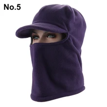 Новая утепленная Балаклава Флисовая теплая зимняя шапка с вырезом теплый лыжный шарф с полным лицом вязаная шапка с маской Балаклава с шляпа поля шапки