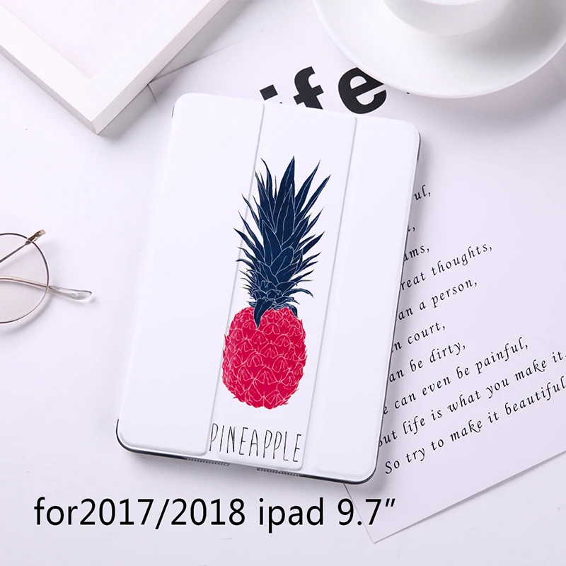 Роскошный Магнитный чехол-книжка с сердечком и фруктами для Apple iPad 9," чехол для iPad 9,7" из искусственной кожи складной чехол-книжка для планшета