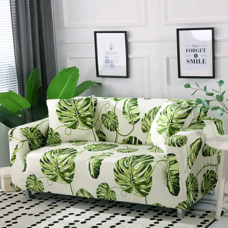 

Tropical Style Universal Stretch Sofa Covers Living Room Sectional Couch Slipcover Elastic Sofa Cover 1/2/3/4 Seat Summer