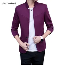 Новинка, весенний и осенний тонкий повседневный мужской блейзер, хлопковый тонкий костюм в китайском стиле, Мужской Блейзер, мужской пиджак, Мужской Блейзер, размер M-5XL