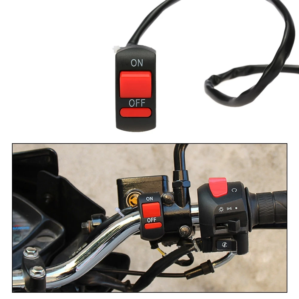 Universal Motorcycle ATV Bike Handlebar Light Switch ON OFF Buttonin