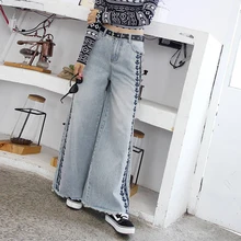 Новинка, женская летняя Модная Повседневная джинсовая юбка с высокой талией, с вышивкой, с дырками, в стиле пэчворк, бедра, джинсовая юбка