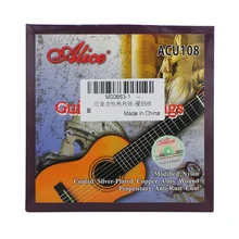 Alice ACU108 Guitalele 6 струн, модифицированный нейлон и покрытый серебром медный сплав, намотанные Струны для 2"-30" Guitalele