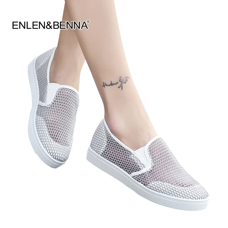 

2018 Summer Women Casual Shoes loafers Female Platform Shoes Slip On Women Tenis Feminino Casual Ladies Flats Silver Sneakers