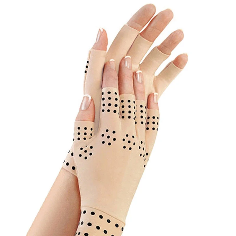 1Pair Magnetic Therapeutic Arthritic Fingerless Compression Gloves Therapy Mittens JS88 | Красота и здоровье