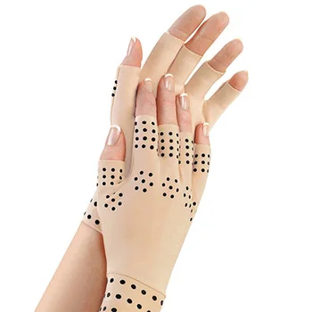 

1Pair Magnetic Therapeutic Arthritic Fingerless Compression Gloves Therapy Mittens JS88