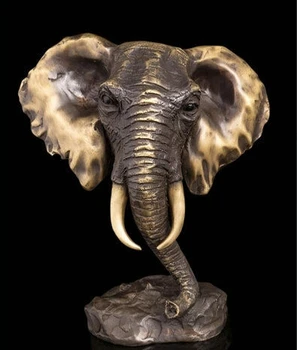 

Art Deco Sculpture Elephant Head Bronze Statue
