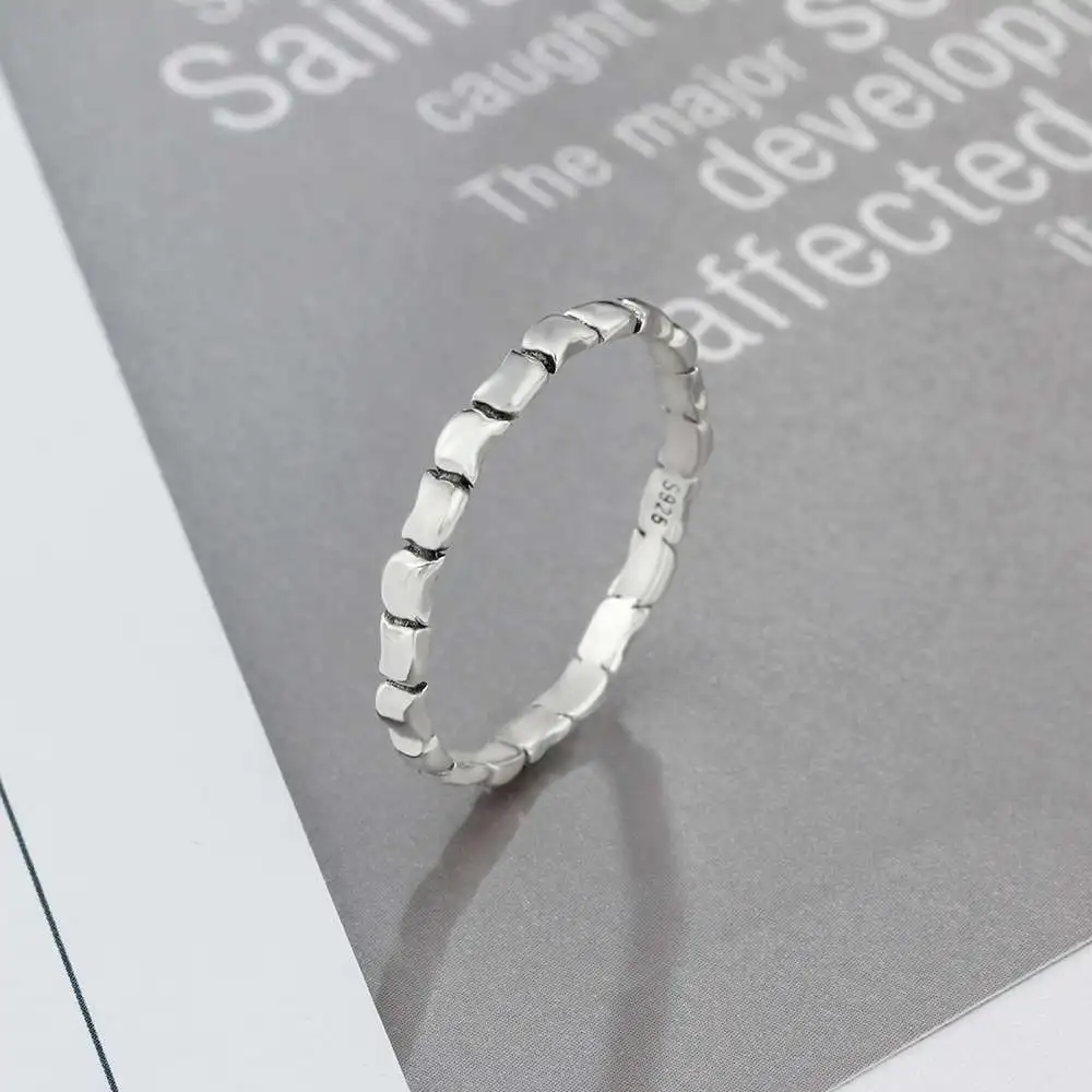 Fashion OL Jewelry 925 Sterling Silver Ring 2mm Width Female Party Rings For Women Gift For Girlfriend (JewelOra RI102853)