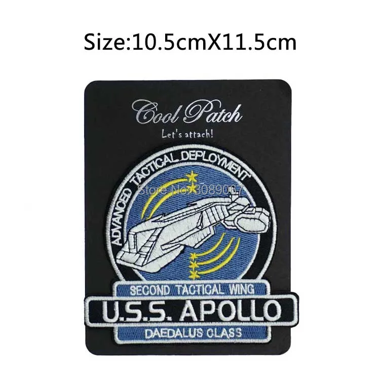 5 &quotStargate Sg-1 Atlantis U.S. Apollo Корабль из лоскутного топа с вышивкой свободного ТВ серии
