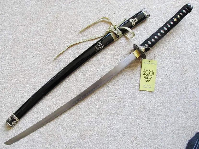 S0240 фильм KILL BILL SAMURAI KATANA DEMON кисть в виде меча HAMON стальное лезвие 40&quot|blade blade|blade