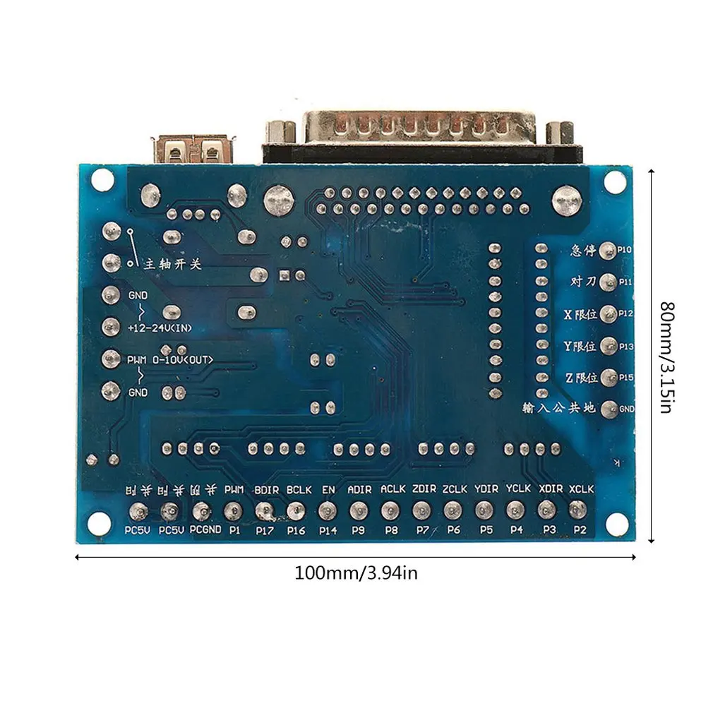 Mach3 Engraving Machine Interface Board 5-Axis Stepper Motor Driver Cnc Interface Board With Light