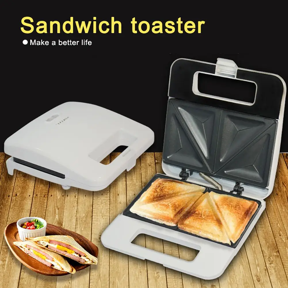 

New 700W Electric Sandwich Waffle Maker Toaster Breakfast Machine Kitchen Bread Oven