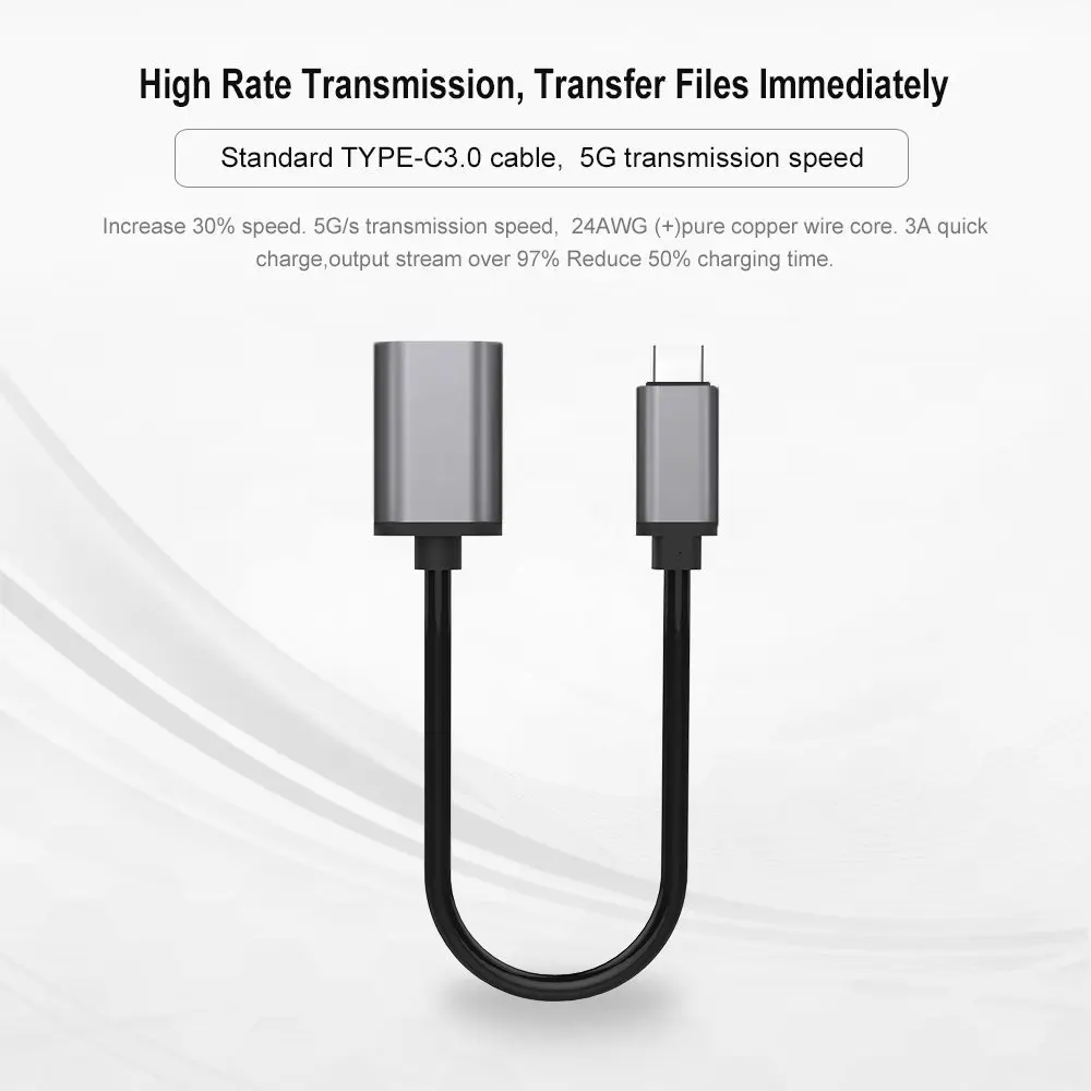 USB C OTG Cable Adapter 3.1 Type C Male to USB 3.0 Type A Female Converter, USB C to USB A Charge and Data Cable for Sumsang S8 USB C OTG Cable Adapter 3.1 Type C Male to USB 3.0 Type A Female Converter, USB C to USB A Charge and Data Cable for Sumsang S8
