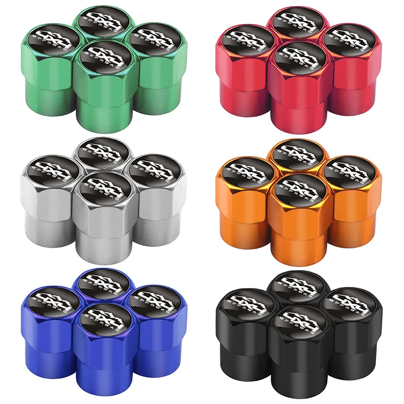 

2019 New 4Pcs Aluminum 4WD Emblem 4X4 Badge Car Wheel Tires Valves Tyre Stem Air valve Caps for Honda CRV Toyota Jeep Mercedes