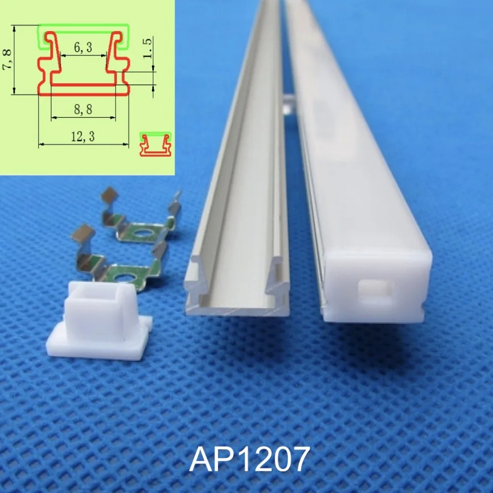 30 м (30 шт.) много, 1 м за штуку, светодиодный алюминиевый профиль экструзии для светодиодных полос с молочной диффузной крышкой