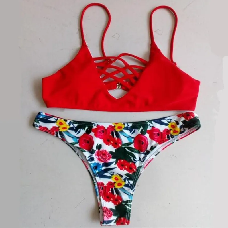 floral bathing suit bottoms