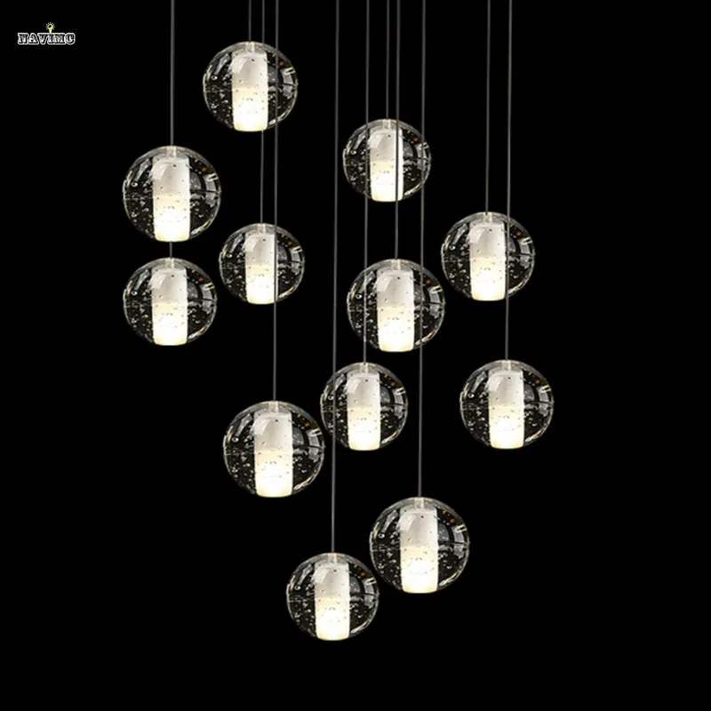 

2015 New 3 lights DIY Customized Meteor Crystal Chandeliers Lighting Fixtures Magic Crystal Ball Lustres 3 lights Pendentes