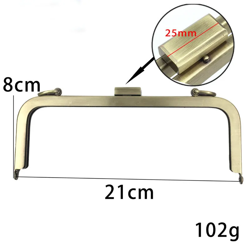 20x8 см Сумочка бронзового цвета рамка (с петлями) фурнитура для кошельков