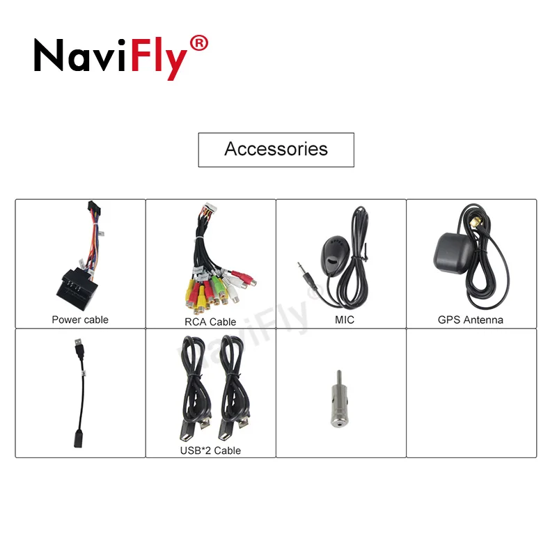 Cheap NaviFly 2 Din Android 9.1 AutoRadio GPS navigation for FORD/Focus/S-MAX/Mondeo/C-MAX/Galaxy 2G+32G 7808IC WIFI FM RDS USB MAP 4