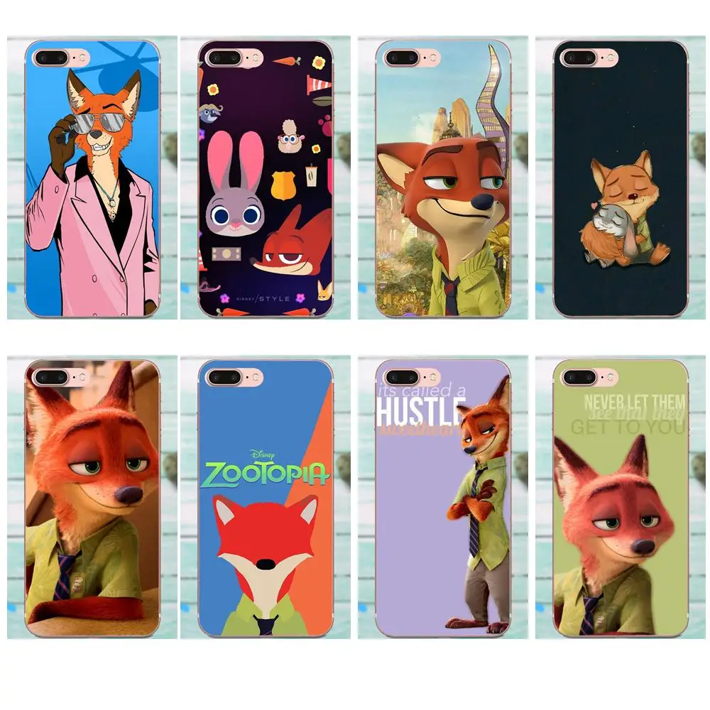 

TPU Case Cover Cartoon Fun Movie Zootopia Nick Fox For Apple iPhone 4 4S 5 5C 5S SE 6 6S 7 8 Plus X XS Max XR