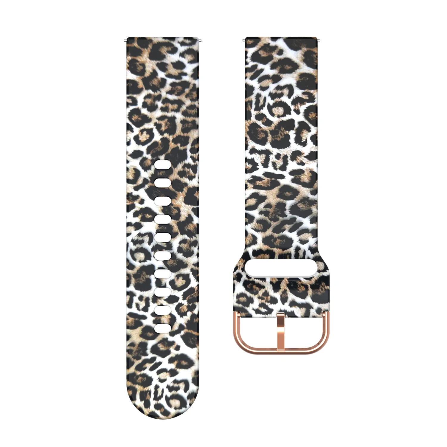 Fashion 20mm Camo Silicone Watch Strap Band For Garmin Vivoactive 3 Smart Watch Replacement Bracelet Wrist band strap girl Women - Color: Leopard
