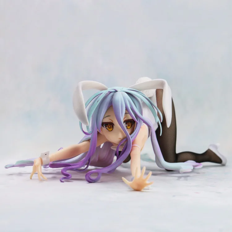 

Anime No game No life Shiro Lie Prone Posture Ver PVC Action Figure Collectible Model doll toy 12cm