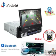 Podofo 1 Din Car Radio 7 “di Tocco di HD Car Stereo GPS Bluetooth FM Radio 1din MP5 Lettore Audio Stereo autoradio AUX-IN della Macchina Fotografica di Backup