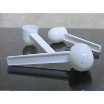 

Free Shipping 500pcs 5g Scoops Professional White Plastic 5 Gram Spoons For Food/Milk/Washing Powder/Medicine Measuring